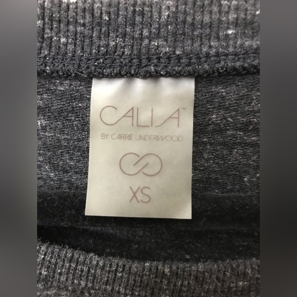CALIA By Carrie Underwood Womens Rayon Cotton Gray Side Zip Detail Sweatshirt XS - Picture 9 of 11